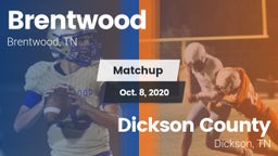 Matchup: Brentwood High vs. Dickson County  2020