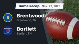 Recap: Brentwood  vs. Bartlett  2020