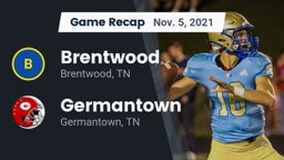 Recap: Brentwood  vs. Germantown  2021