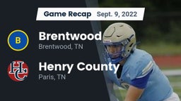 Recap: Brentwood  vs. Henry County  2022