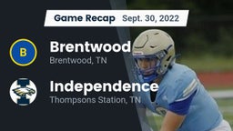 Recap: Brentwood  vs. Independence  2022