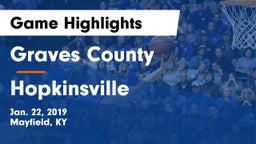 Graves County  vs Hopkinsville  Game Highlights - Jan. 22, 2019