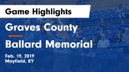 Graves County  vs Ballard Memorial  Game Highlights - Feb. 19, 2019