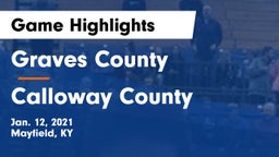 Graves County  vs Calloway County  Game Highlights - Jan. 12, 2021