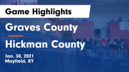 Graves County  vs Hickman County Game Highlights - Jan. 30, 2021