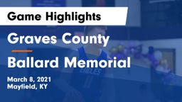 Graves County  vs Ballard Memorial  Game Highlights - March 8, 2021