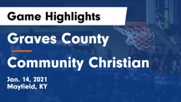 Graves County  vs Community Christian Game Highlights - Jan. 14, 2021