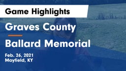 Graves County  vs Ballard Memorial  Game Highlights - Feb. 26, 2021