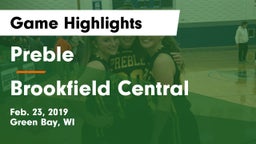 Preble  vs Brookfield Central  Game Highlights - Feb. 23, 2019