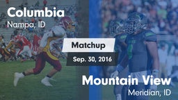 Matchup: Columbia  vs. Mountain View  2016