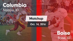 Matchup: Columbia  vs. Boise  2016