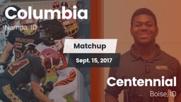 Matchup: Columbia  vs. Centennial  2017