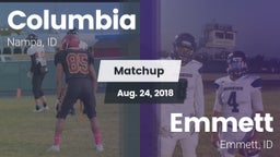 Matchup: Columbia  vs. Emmett  2018