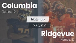 Matchup: Columbia  vs. Ridgevue  2020