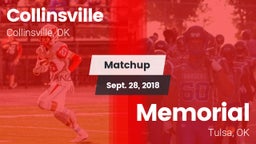 Matchup: Collinsville High vs. Memorial  2018