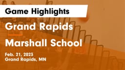 Grand Rapids  vs Marshall School Game Highlights - Feb. 21, 2023
