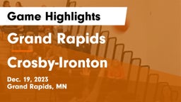 Grand Rapids  vs Crosby-Ironton  Game Highlights - Dec. 19, 2023
