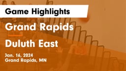 Grand Rapids  vs Duluth East  Game Highlights - Jan. 16, 2024