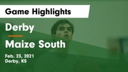 Derby  vs Maize South  Game Highlights - Feb. 23, 2021