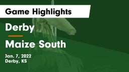 Derby  vs Maize South  Game Highlights - Jan. 7, 2022