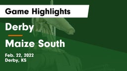 Derby  vs Maize South  Game Highlights - Feb. 22, 2022