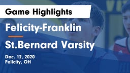Felicity-Franklin  vs St.Bernard Varsity Game Highlights - Dec. 12, 2020