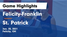 Felicity-Franklin  vs St. Patrick  Game Highlights - Jan. 20, 2021