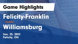 Felicity-Franklin  vs Williamsburg  Game Highlights - Jan. 25, 2022