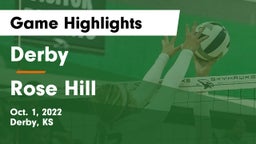 Derby  vs Rose Hill  Game Highlights - Oct. 1, 2022