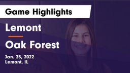 Lemont  vs Oak Forest  Game Highlights - Jan. 25, 2022