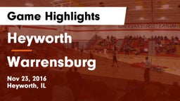 Heyworth  vs Warrensburg Game Highlights - Nov 23, 2016