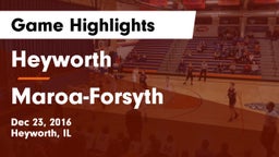 Heyworth  vs Maroa-Forsyth  Game Highlights - Dec 23, 2016