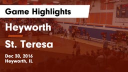 Heyworth  vs St. Teresa Game Highlights - Dec 30, 2016