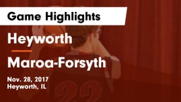 Heyworth  vs Maroa-Forsyth  Game Highlights - Nov. 28, 2017