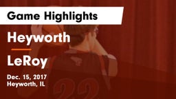 Heyworth  vs LeRoy  Game Highlights - Dec. 15, 2017