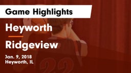 Heyworth  vs Ridgeview  Game Highlights - Jan. 9, 2018