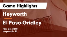 Heyworth  vs El Paso-Gridley  Game Highlights - Jan. 23, 2018