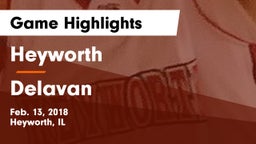 Heyworth  vs Delavan Game Highlights - Feb. 13, 2018