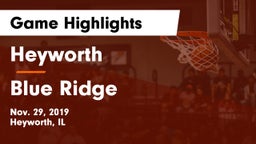 Heyworth  vs Blue Ridge  Game Highlights - Nov. 29, 2019