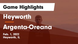Heyworth  vs Argenta-Oreana  Game Highlights - Feb. 1, 2022