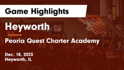 Heyworth  vs Peoria Quest Charter Academy Game Highlights - Dec. 18, 2023