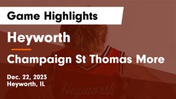 Heyworth  vs Champaign St Thomas More  Game Highlights - Dec. 22, 2023