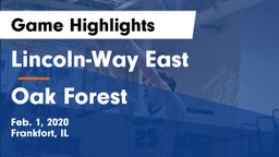 Lincoln-Way East  vs Oak Forest  Game Highlights - Feb. 1, 2020
