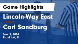 Lincoln-Way East  vs Carl Sandburg  Game Highlights - Jan. 5, 2024
