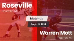 Matchup: Roseville High vs. Warren Mott  2018