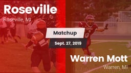 Matchup: Roseville High vs. Warren Mott  2019