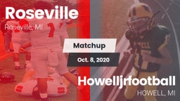 Matchup: Roseville High vs. Howelljrfootball 2020