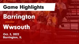 Barrington  vs Wwsouth Game Highlights - Oct. 3, 2022