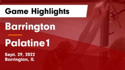 Barrington  vs Palatine1 Game Highlights - Sept. 29, 2022