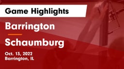 Barrington  vs Schaumburg  Game Highlights - Oct. 13, 2022
